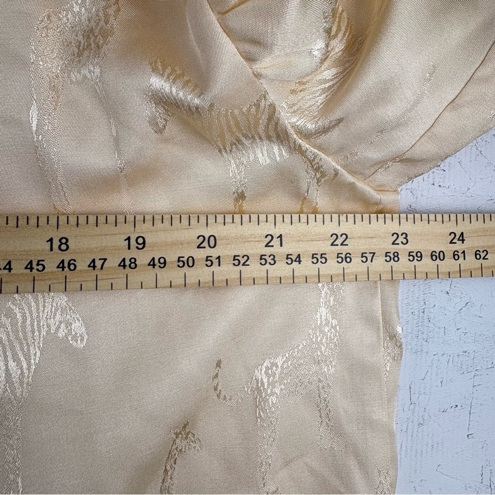 NWT River Island Cream Satin Giraffe Print Button-Up Blouse Balloon Sleeves Sz 6 - Picture 9 of 12